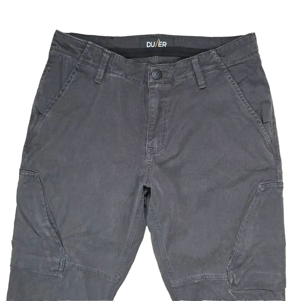 DUER Pants Mens 32x32 Gray Live Free Adventure Cargo Joggers Tapered Slim Hiking
